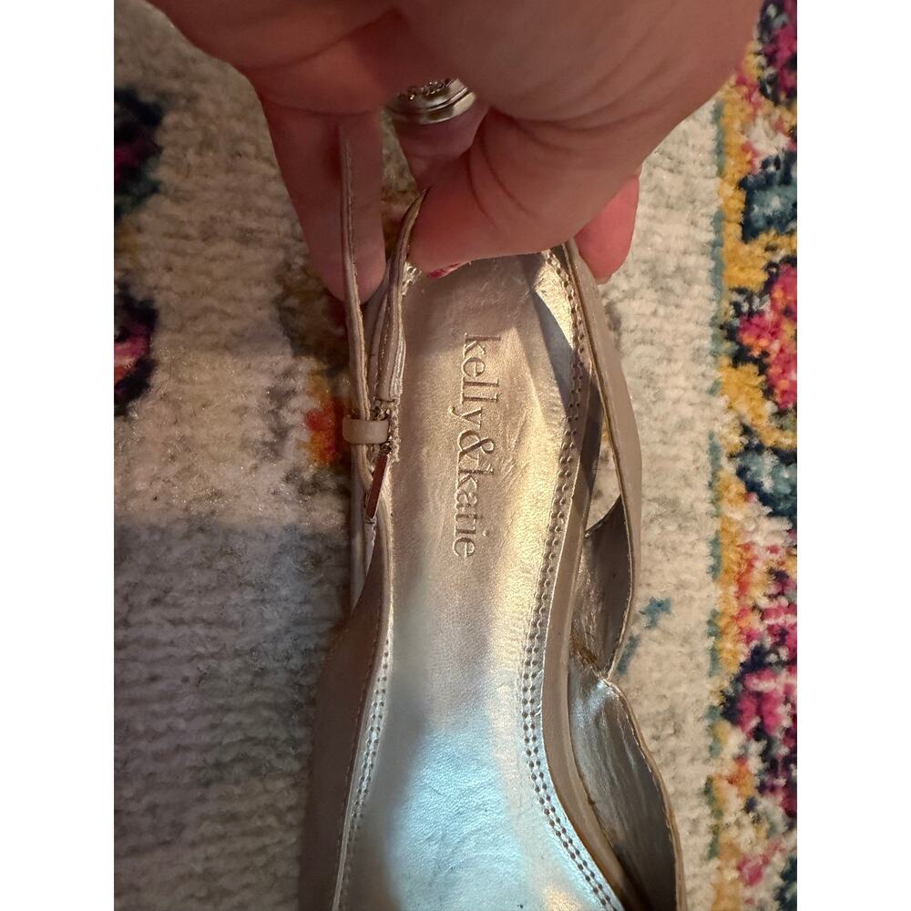 Kelly and Katie Taupe Flat Slingback Open Toe Shoes Women’s Size 8 - Picture 6 of 8